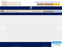 Tablet Screenshot of hancockbrokerage.net